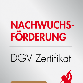 DGV-Zertifikat Nachwuchsförderung in Gold für die Saison 2025/2026.